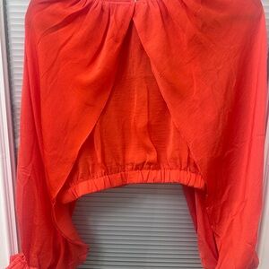 Main Strip Vibrant Orange Pant set Skirt